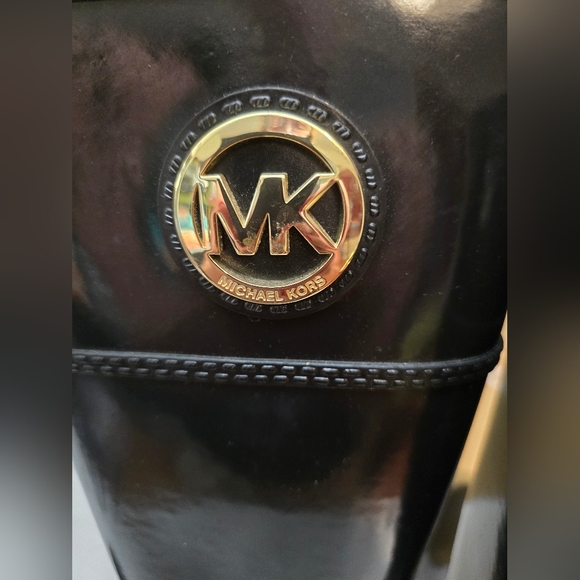 🔥EUC MICHAEL KORS LOGO STOCKARD TALL RUBBER RAIN BOOTS - Picture 10 of 16